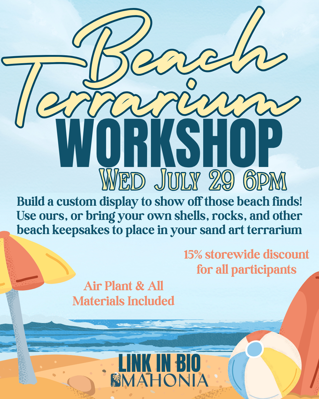 Wednesday Sand Art Terrarium Workshop