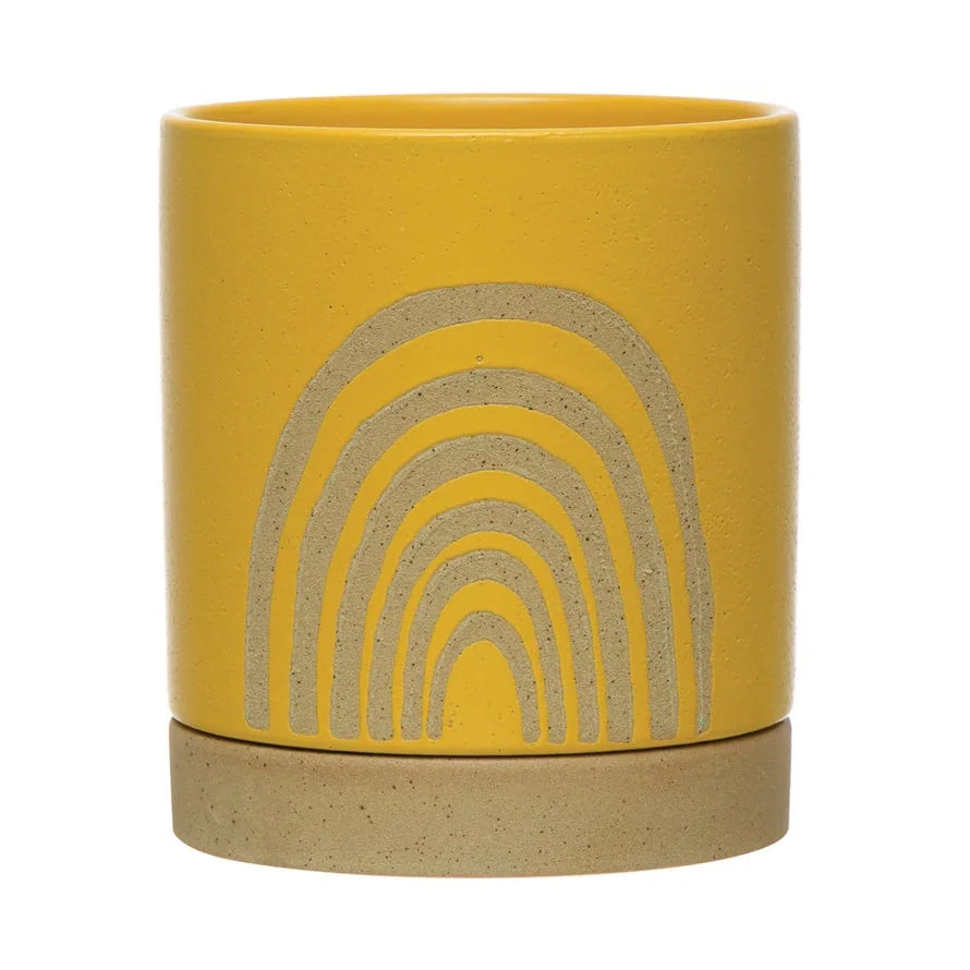 Gold Bo Pot with Saucer