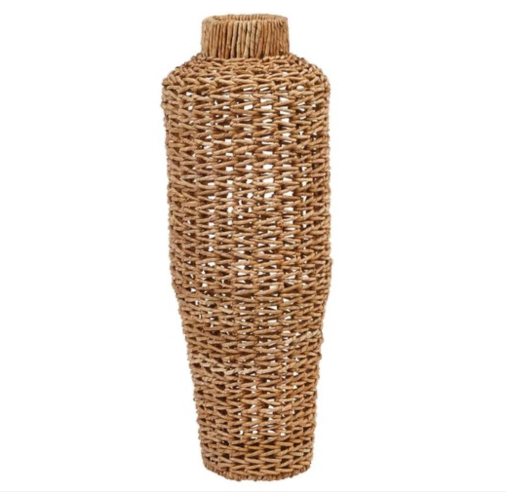 Hyacinth Rattan Floor Vase
