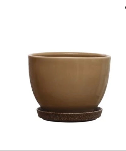 Mocha Pot and Saucer