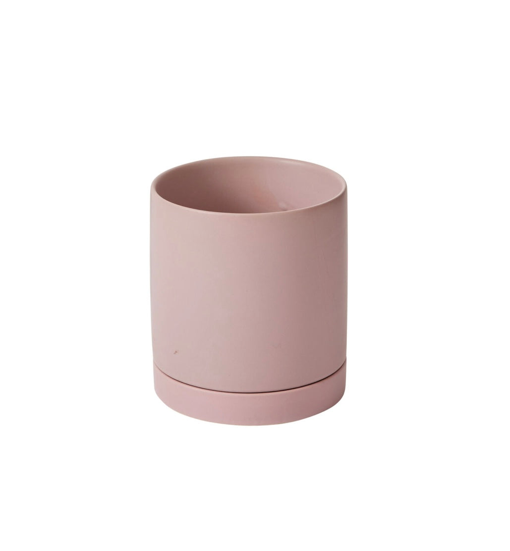 Romey Pot with Saucer | Pink