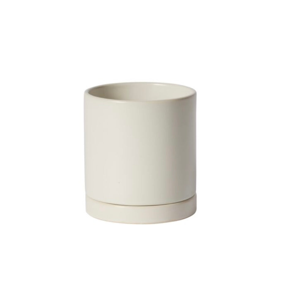 Romey Pot with Saucer |White