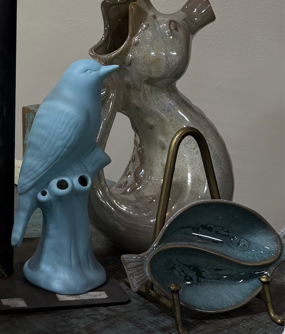 Raven Porcelain Bird Vase