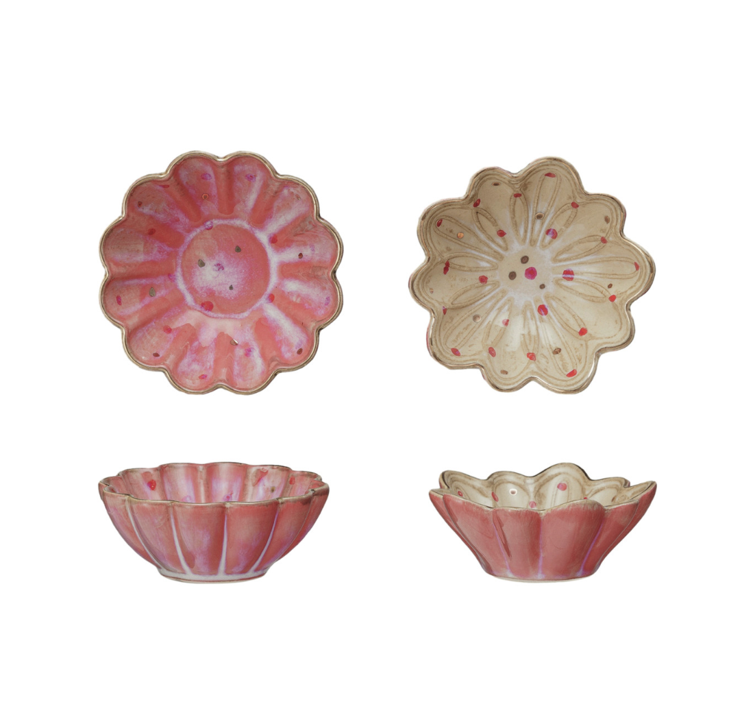 Pink Flower Dish