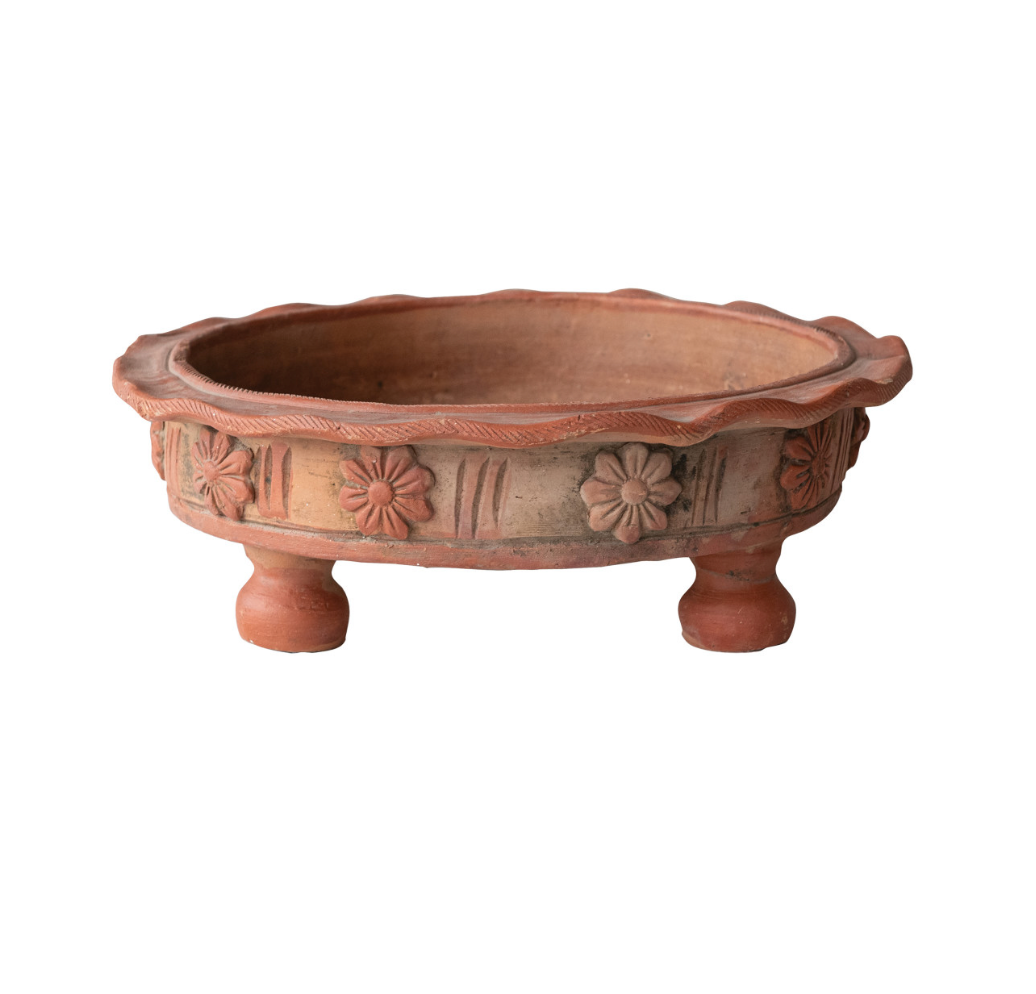 Ruffled Footed Low Bowl