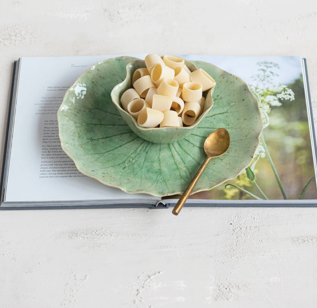 Water Lily Plate W Bowl