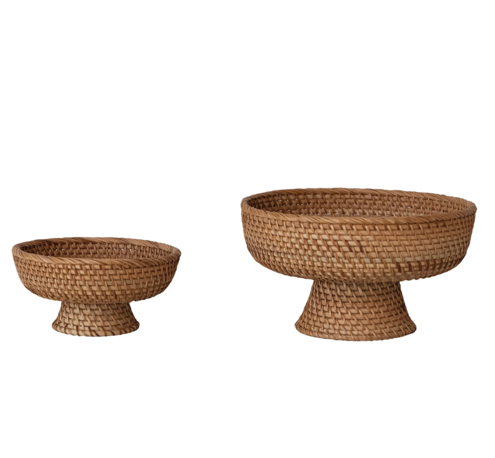 Rattan Footed Bowl