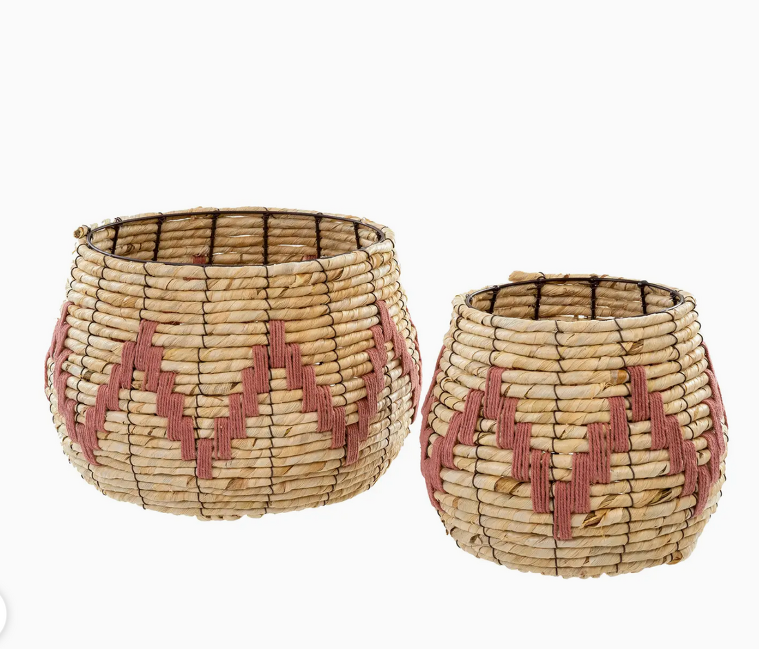 Pink Chevron Basket