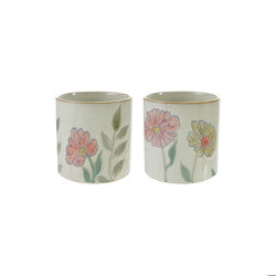 Glazed Flowers Cachepot